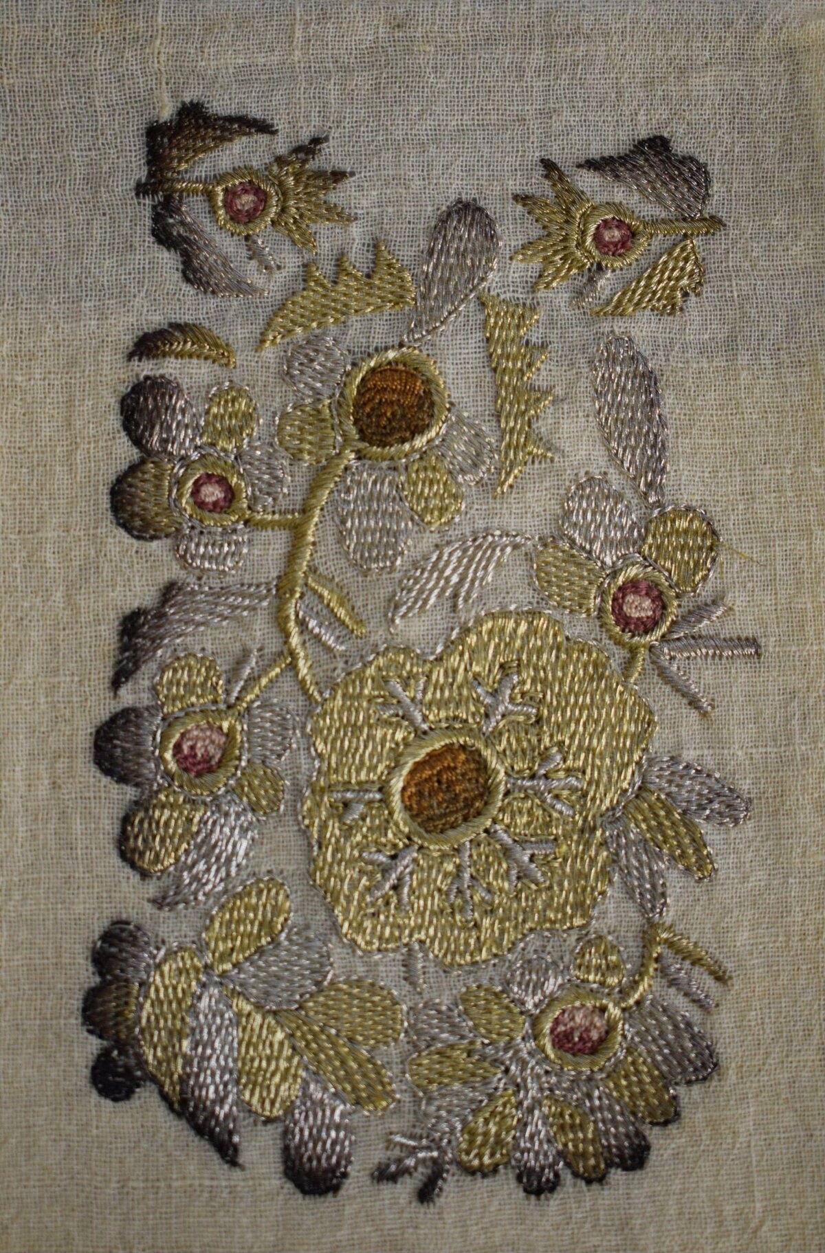 Floral Hand Embroidery on Linen