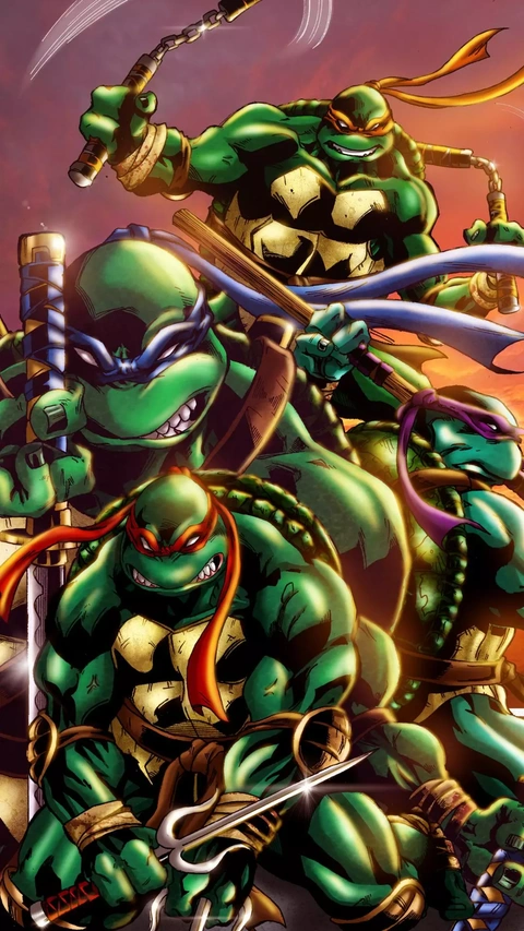 Four Teenage Mutant Ninja Turtles