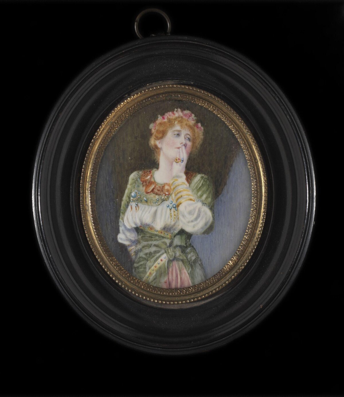 Framed Miniature Portrait of a Woman