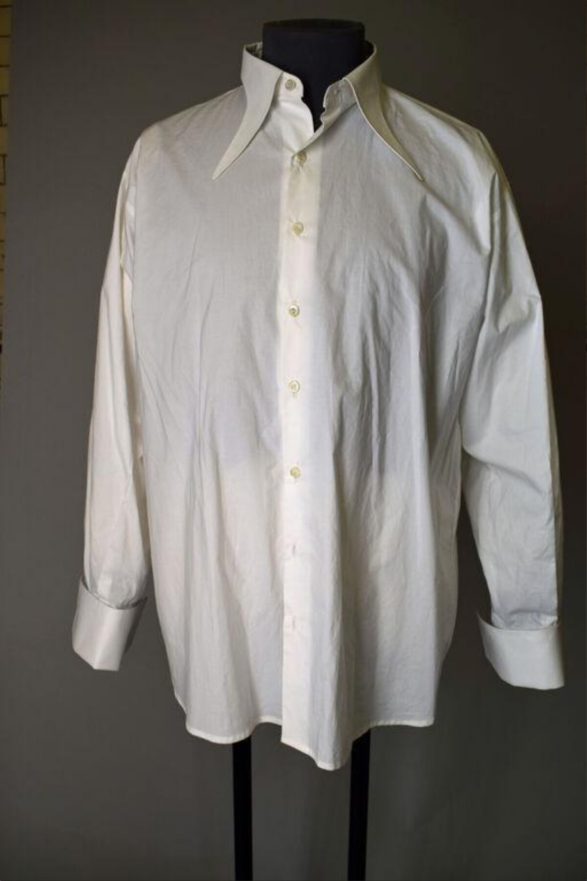 White Long Sleeve Shirt on Mannequin
