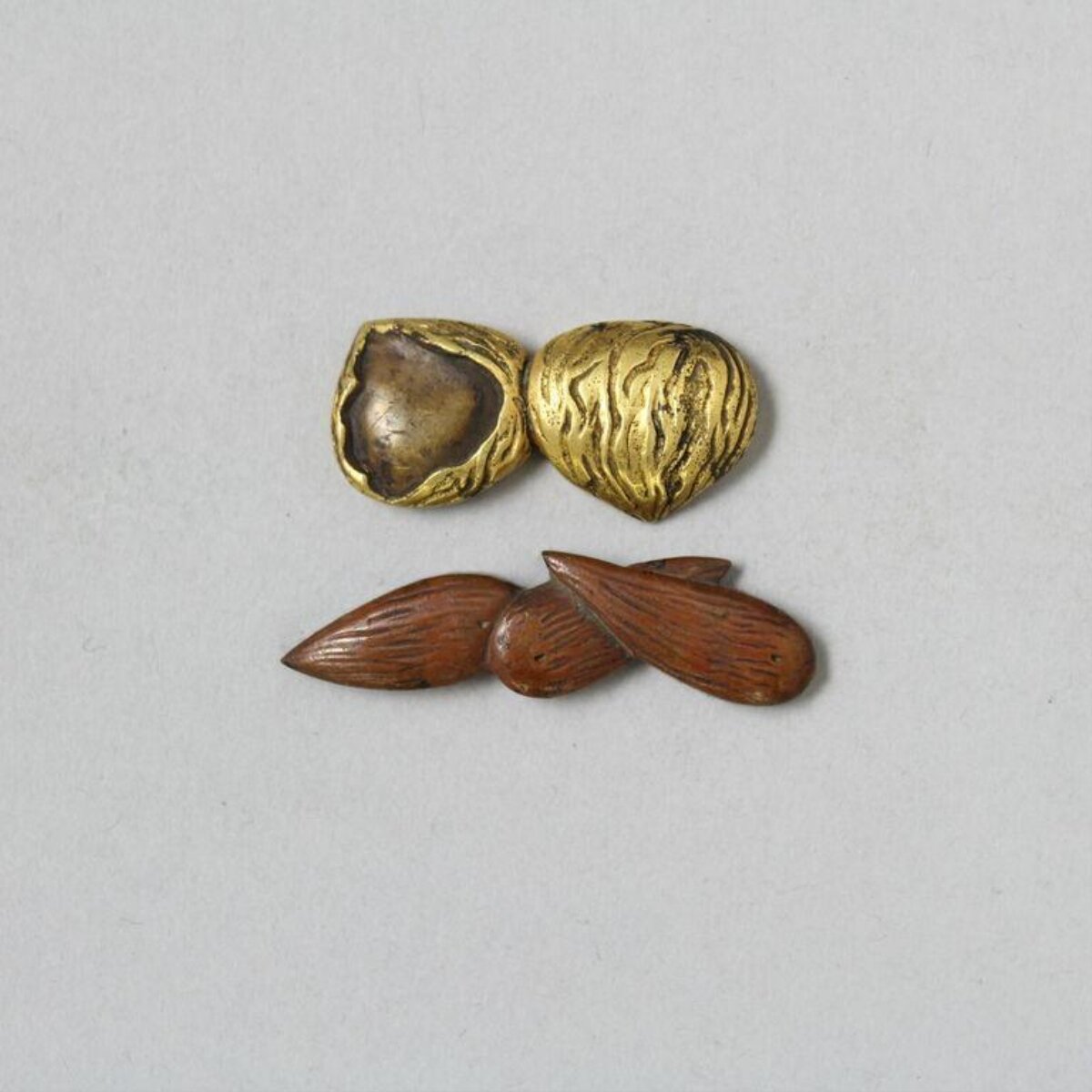 Carved Nut-shaped Metal Ornaments
