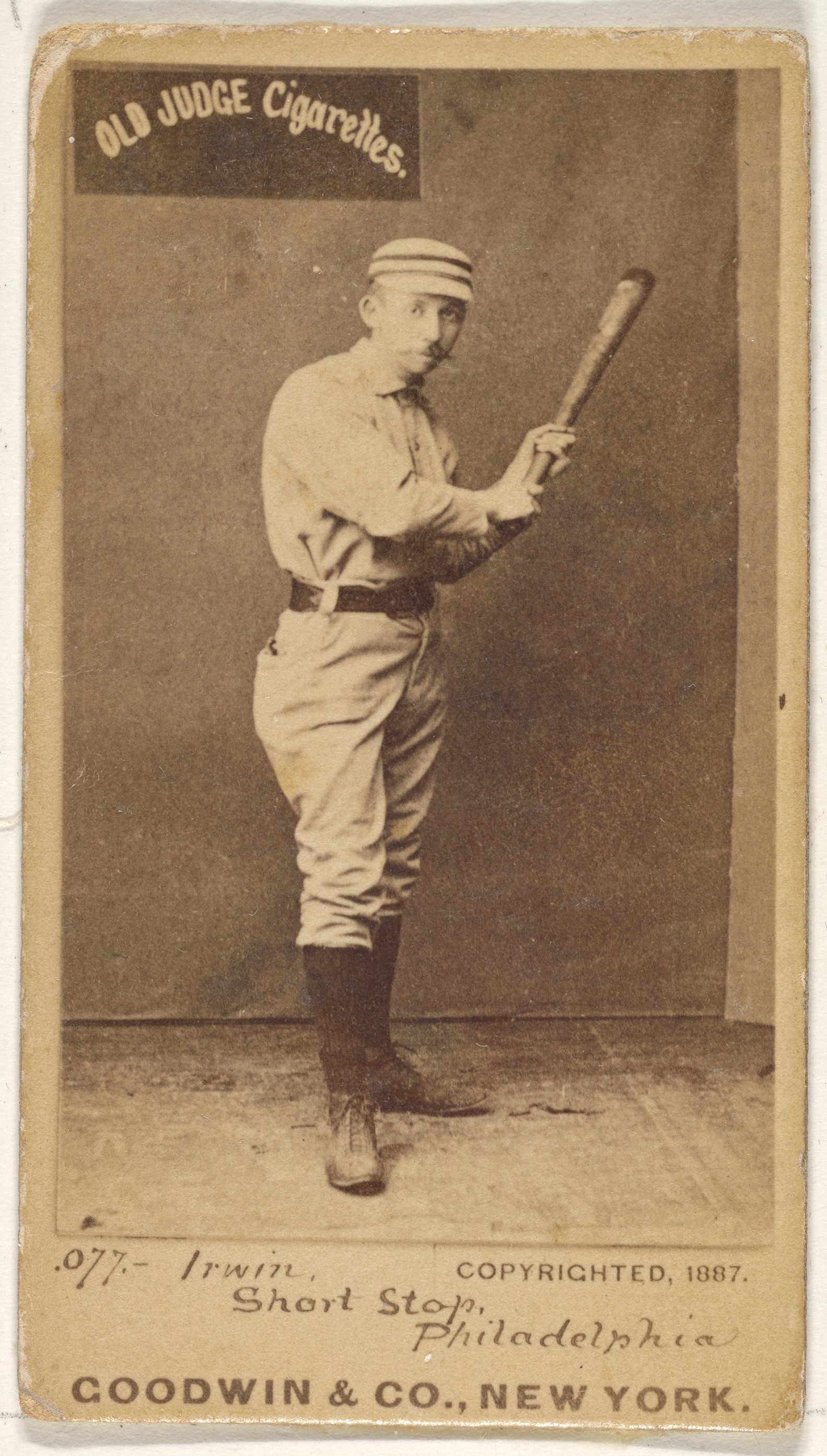 1887 Old Judge Cigarette Baseball Card
