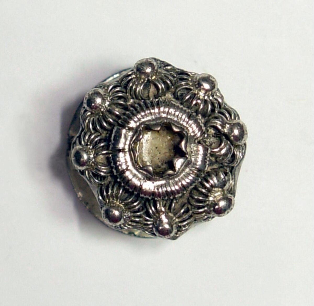 Vintage Ornate Silver Decorative Bead