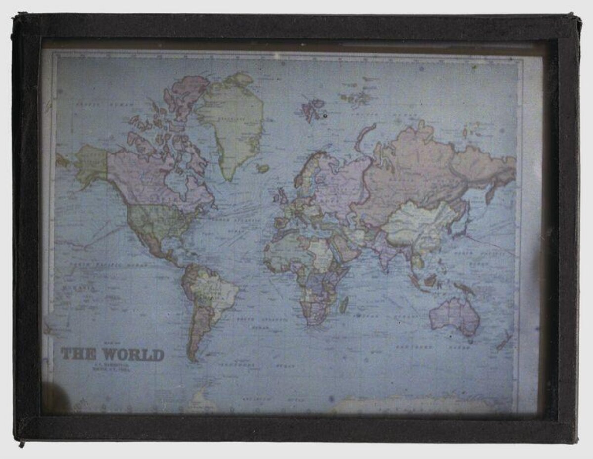 Framed Vintage World Map