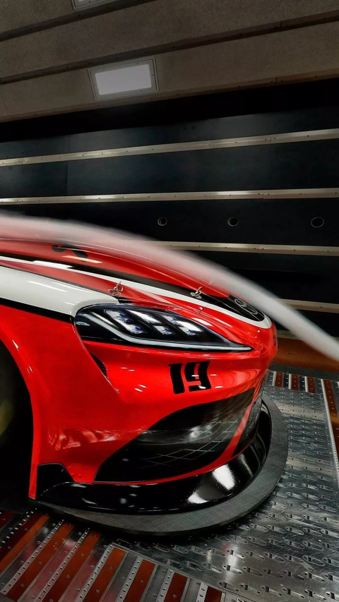 Race Car in Wind Tunnel Testing