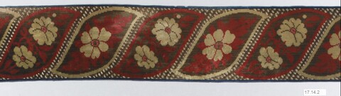 Antique Woven Floral Textile Band