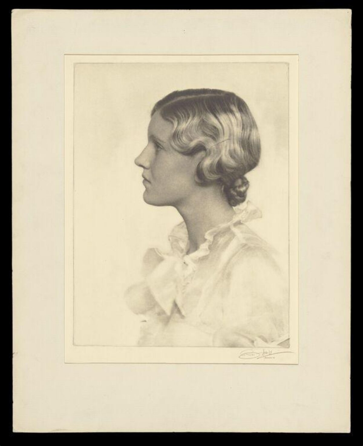 Vintage Profile Portrait of a Woman
