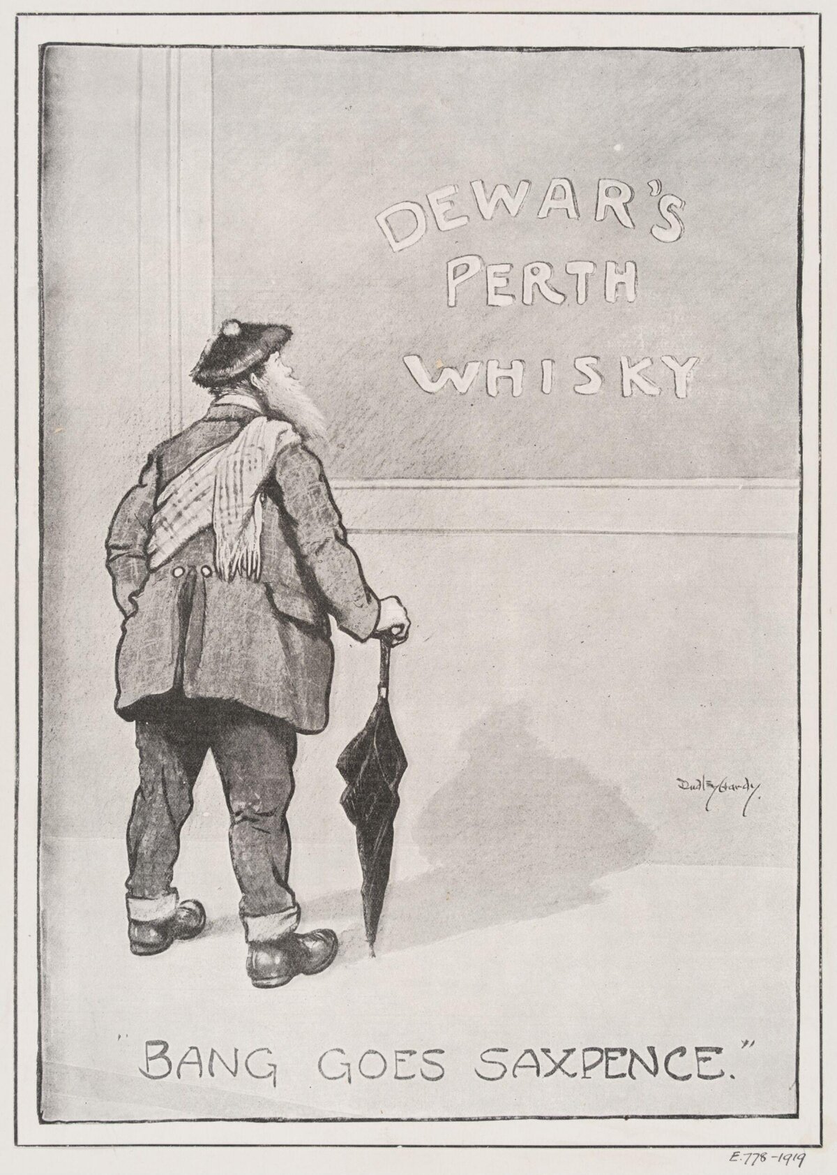 Vintage Dewar's Whisky Advertisement