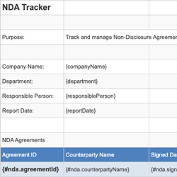 NDA Tracker