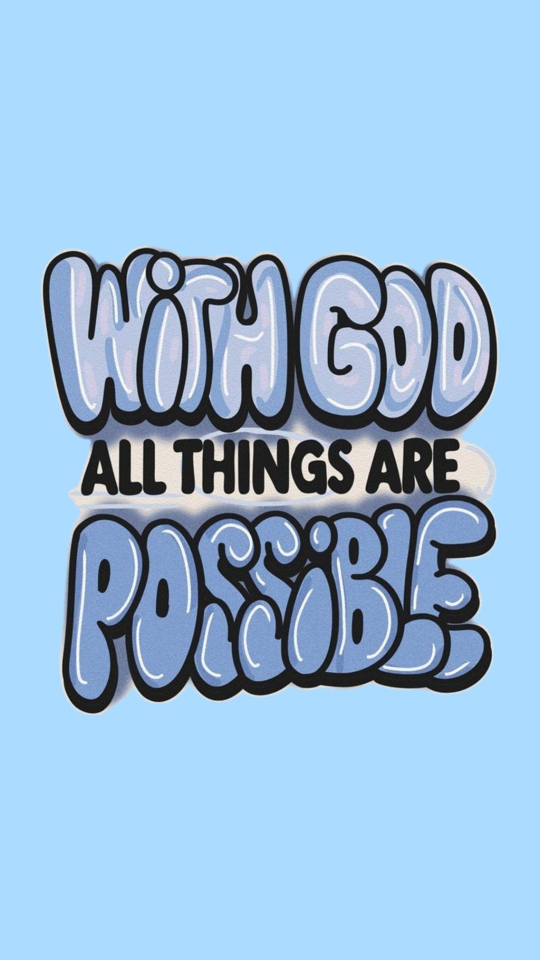 With God All Things Are Possible Quote Art