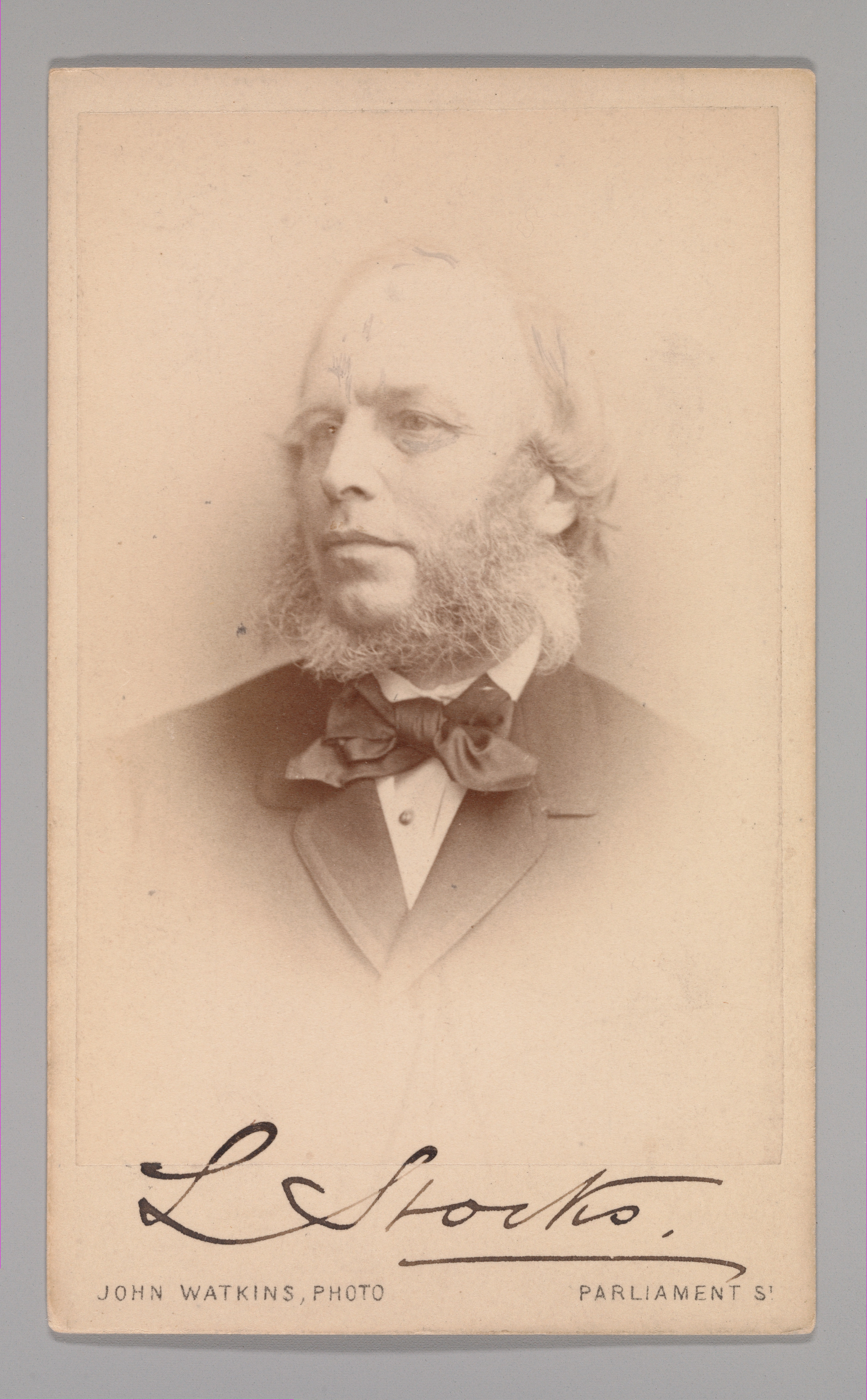 Vintage Signed Portrait of a Victorian Man