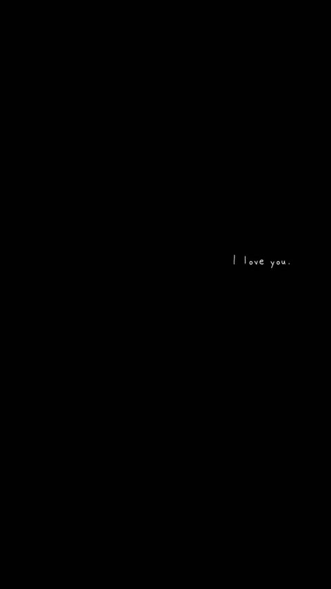 I Love You Text on Black Background