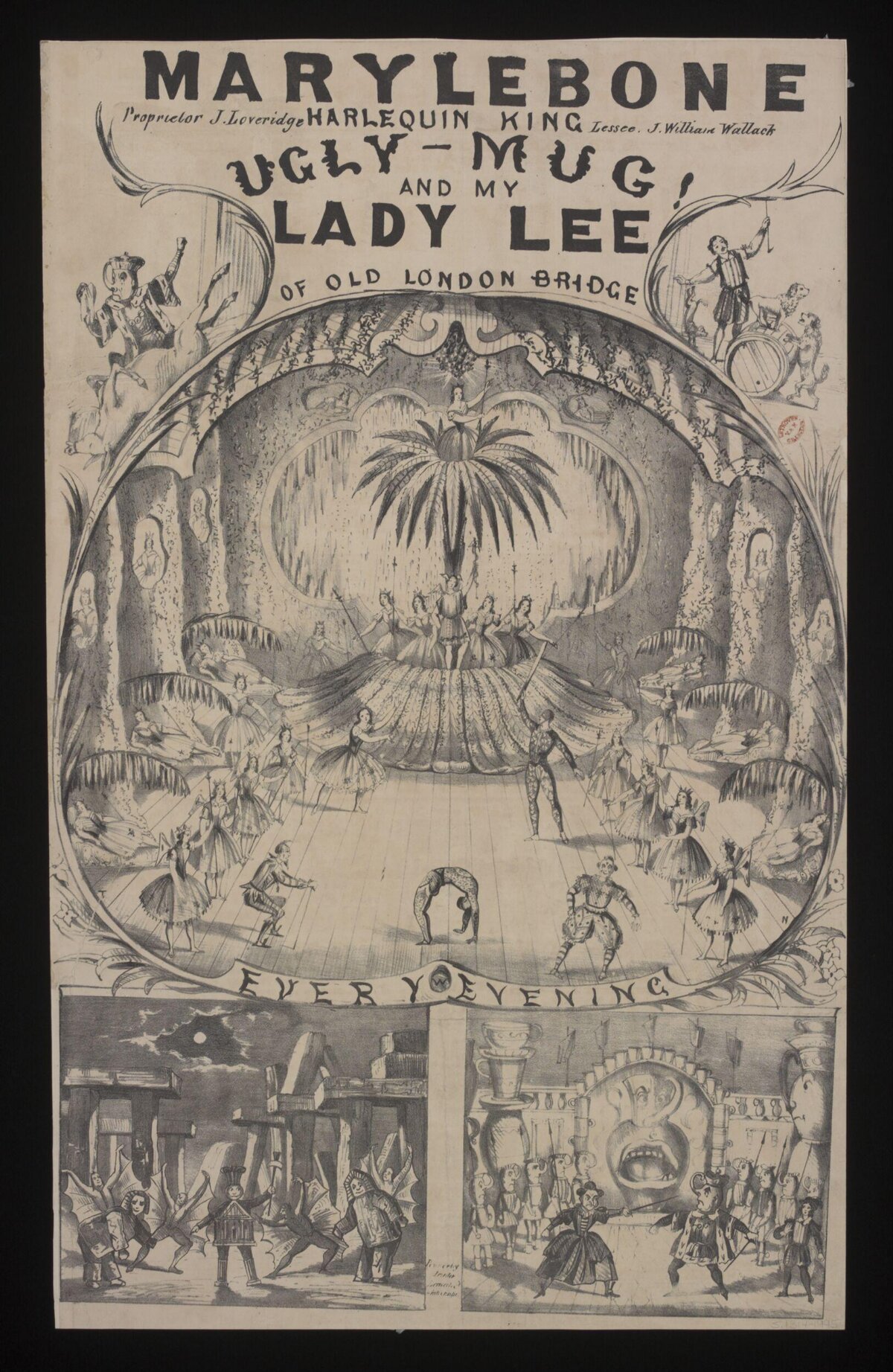 Vintage Marylebone Theater Play Poster