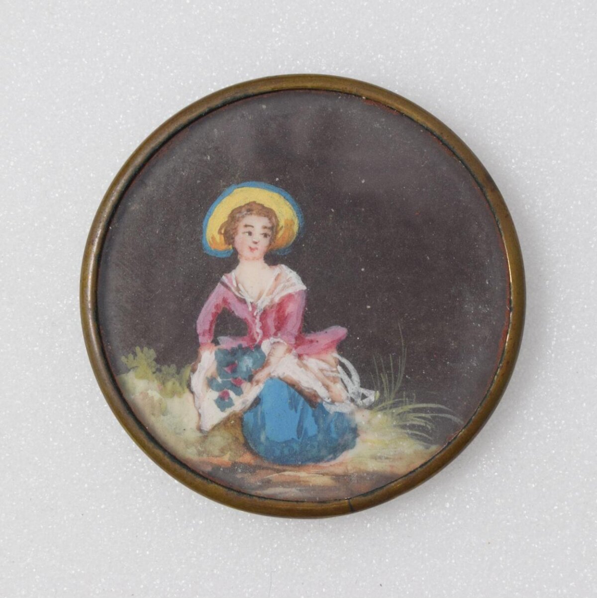 Hand Painted Miniature Woman Portrait