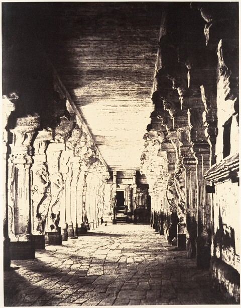 Ancient Temple Stone Corridor