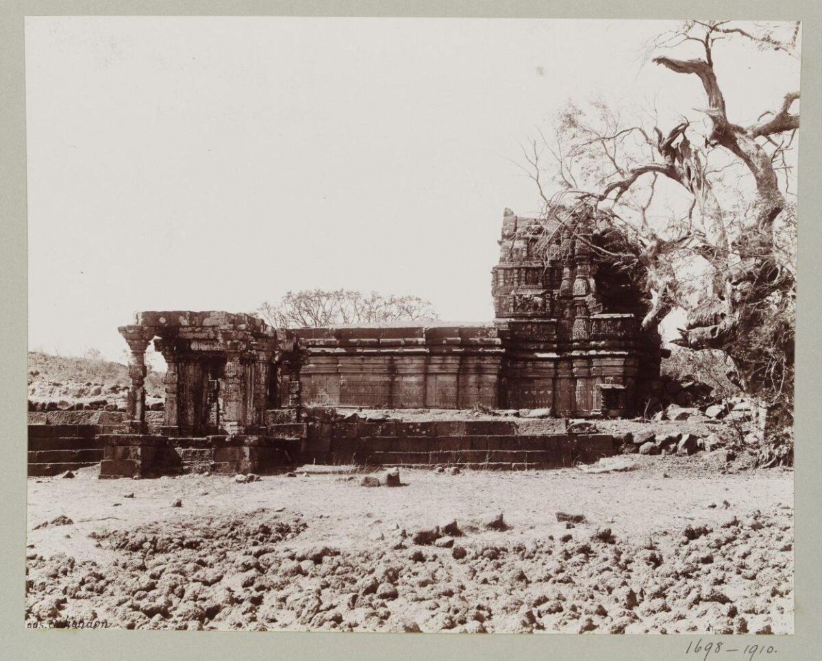 Vintage Photo of Ruined Stone Temple