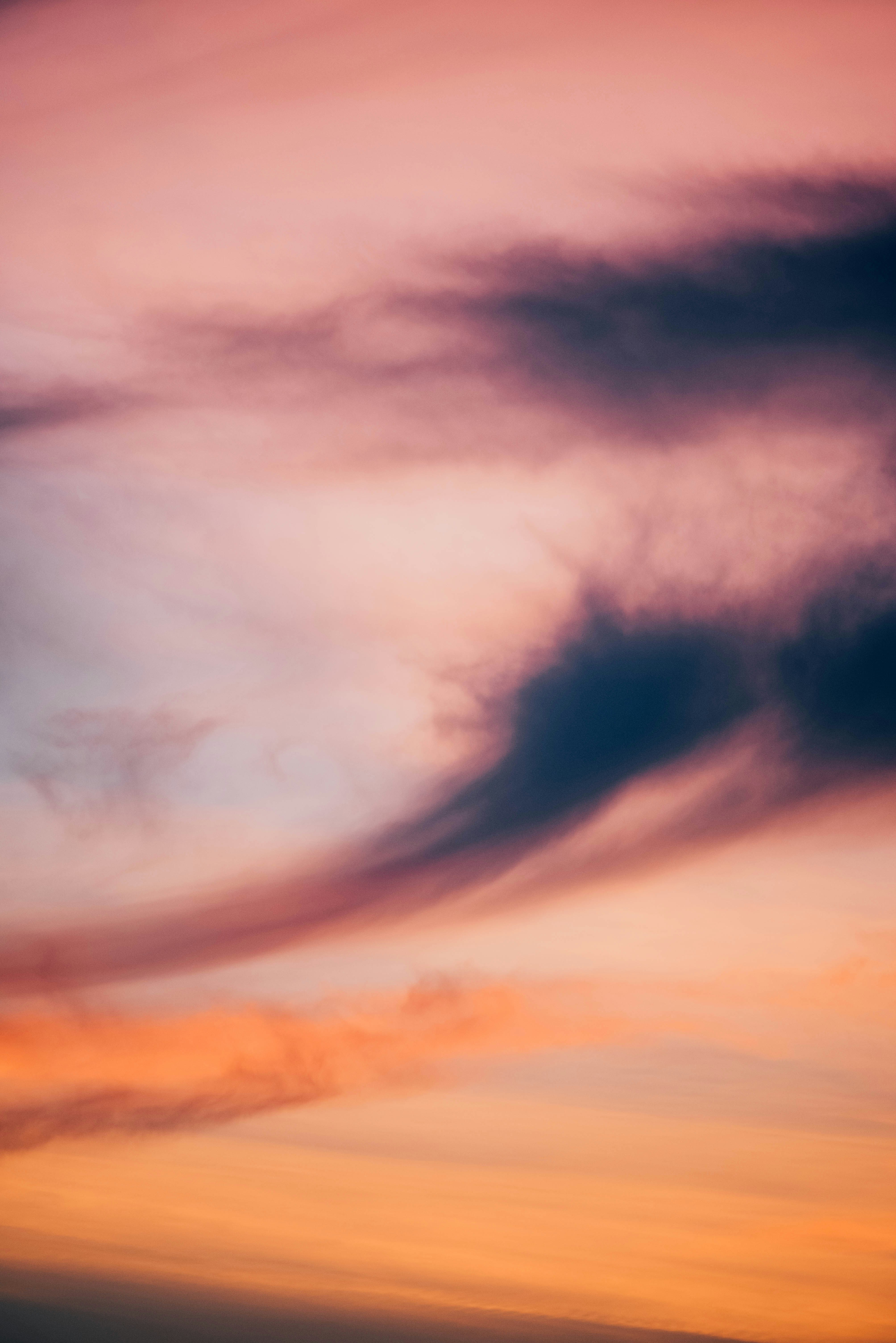 Sunset Sky With Layered Clouds