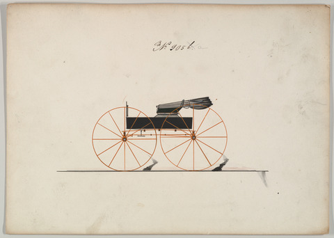 Vintage Horse Carriage Design Sketch