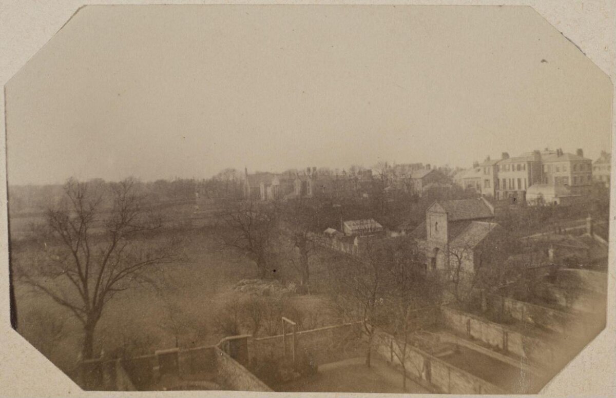 Vintage High Angle Town View
