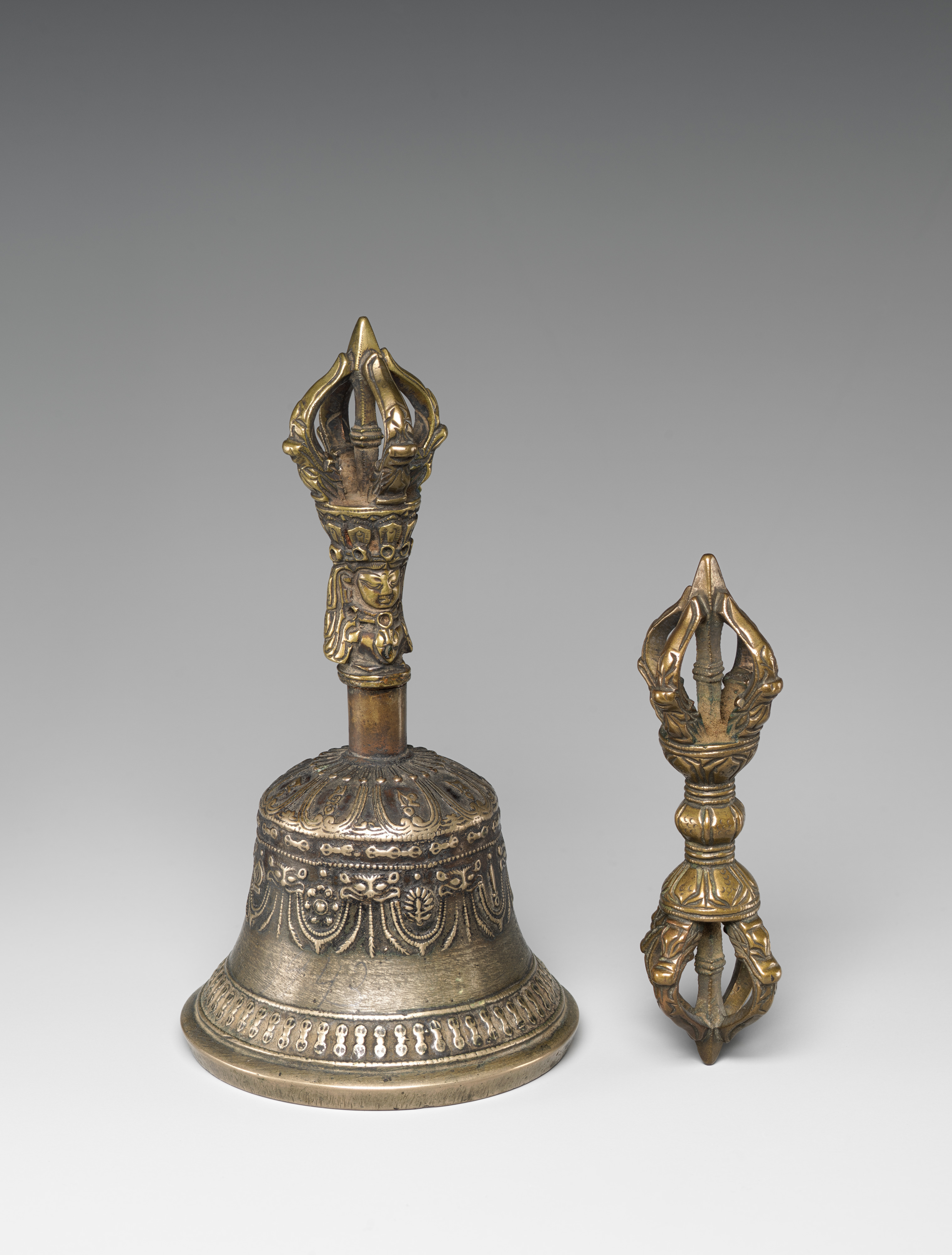 Tibetan Bronze Vajra and Bell