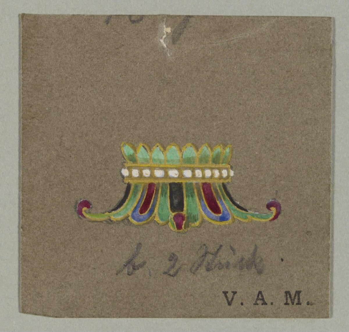 Watercolor Jewelry Ornament Design Sketch