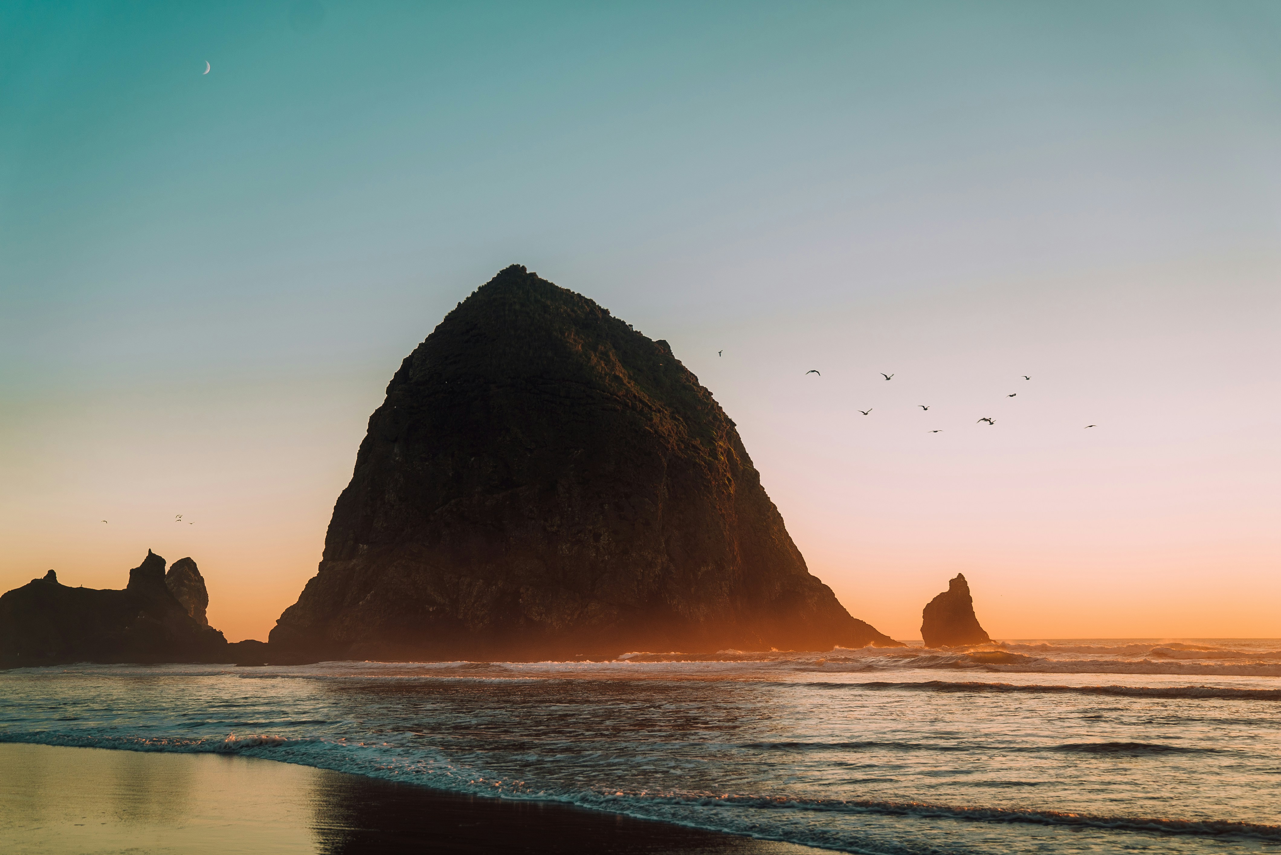 Coastal Sea Stack at Sunset