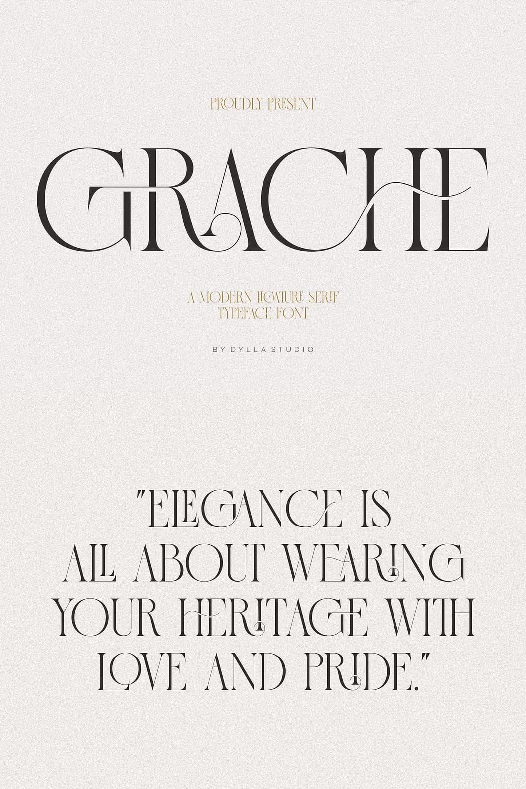 Grache Modern Serif Font Preview