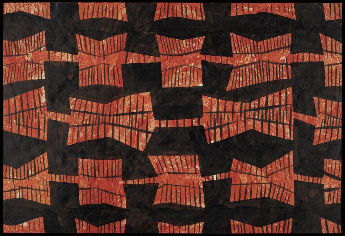 Black and Red Geometric Abstract Art