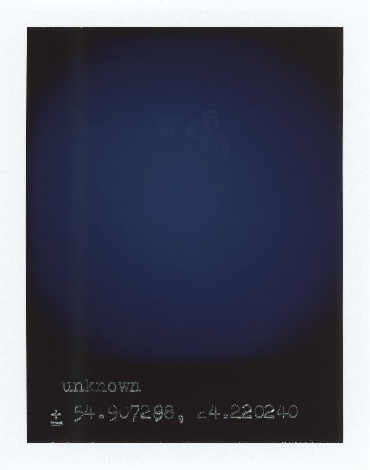 Dark Polaroid With Unknown Coordinates