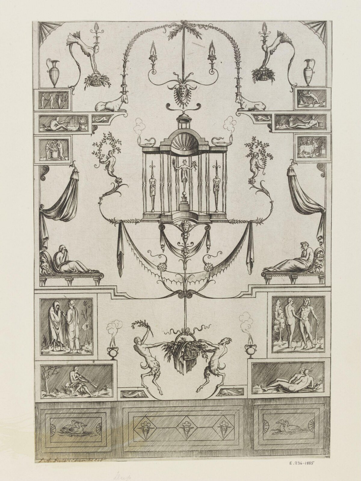 Grotesque Style Decorative Engraving