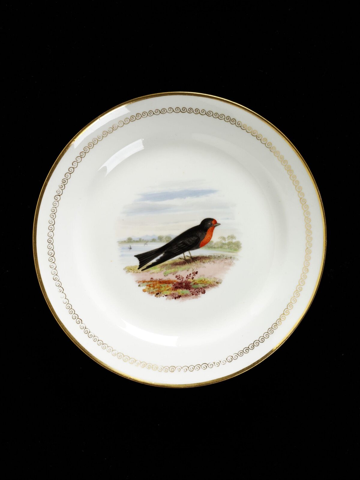 Decorative Plate with Painted Bird