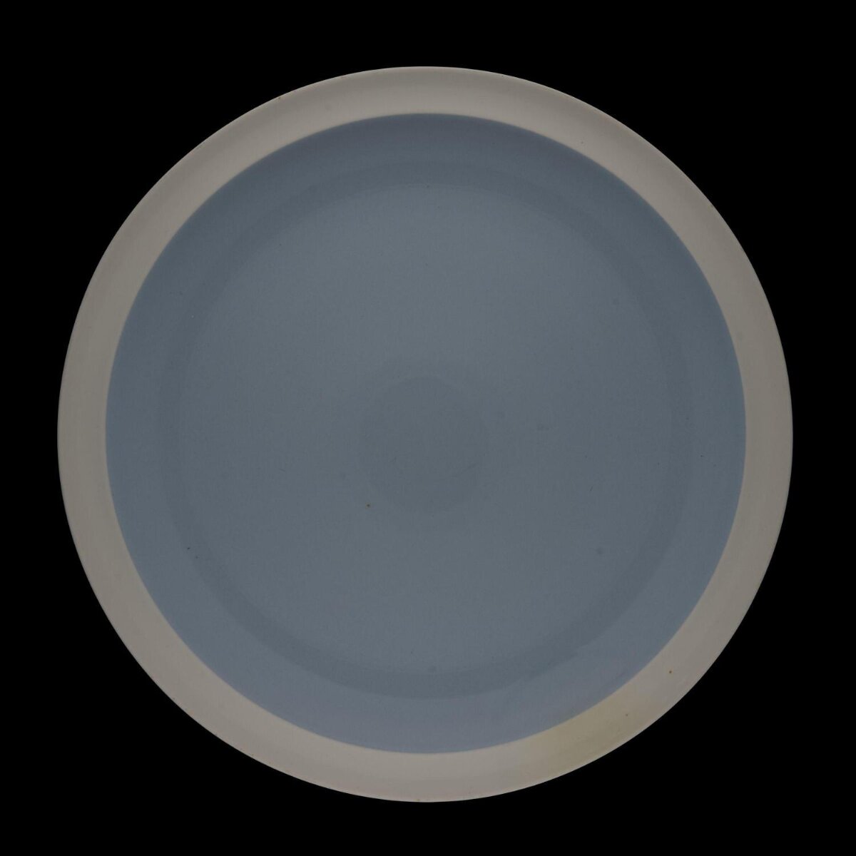 Light Blue and White Round Ceramic Plate