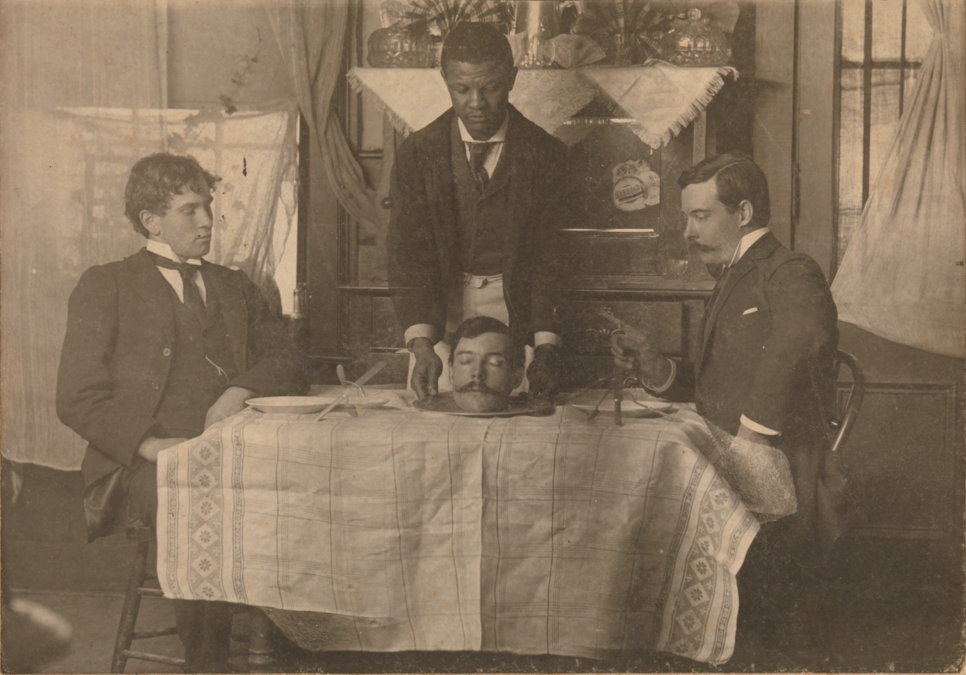 Vintage Severed Head Dinner Illusion