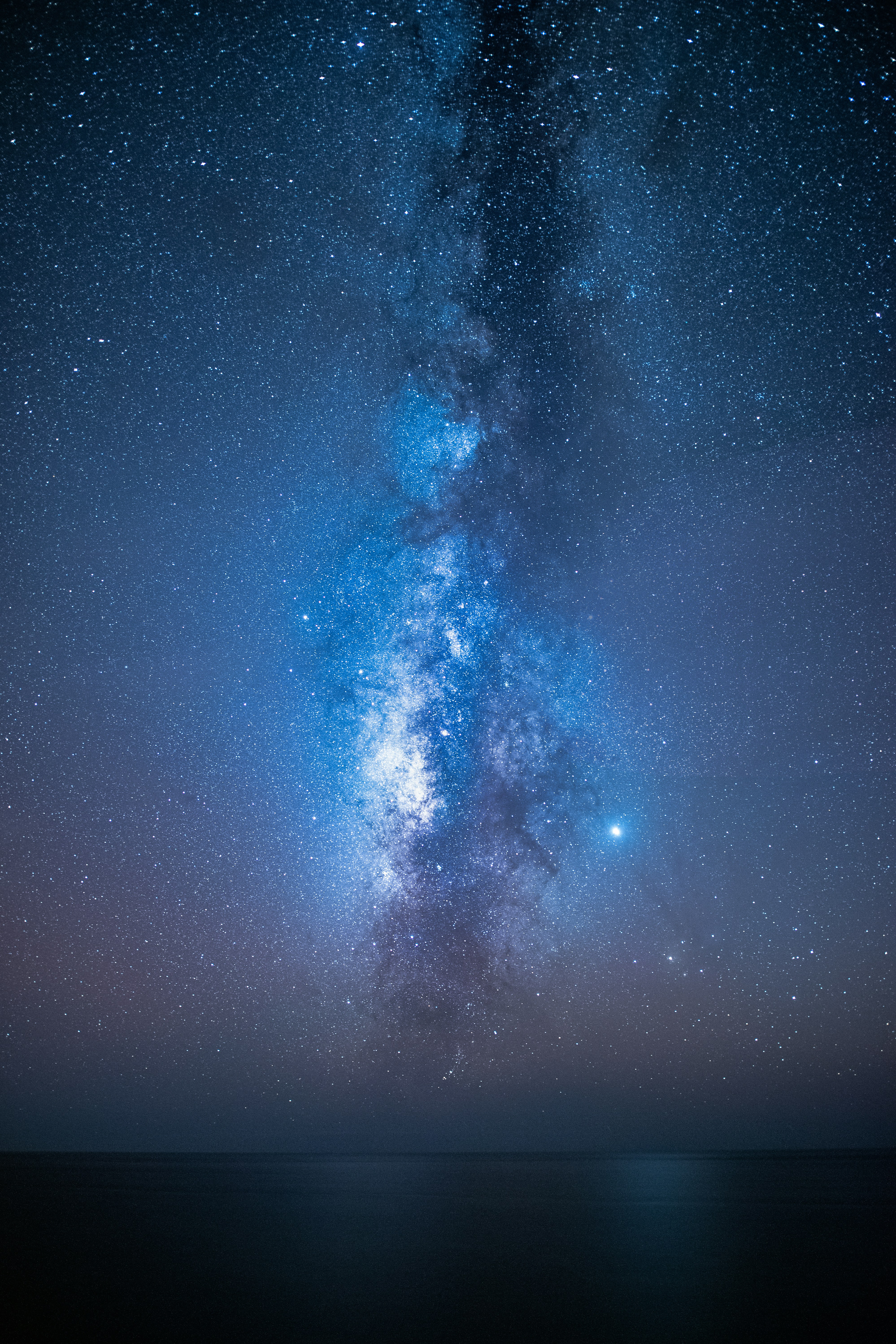 Milky Way over Calm Night Sea
