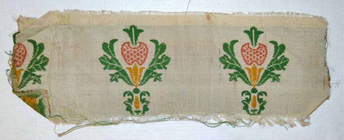 Vintage Embroidered Textile Fragment