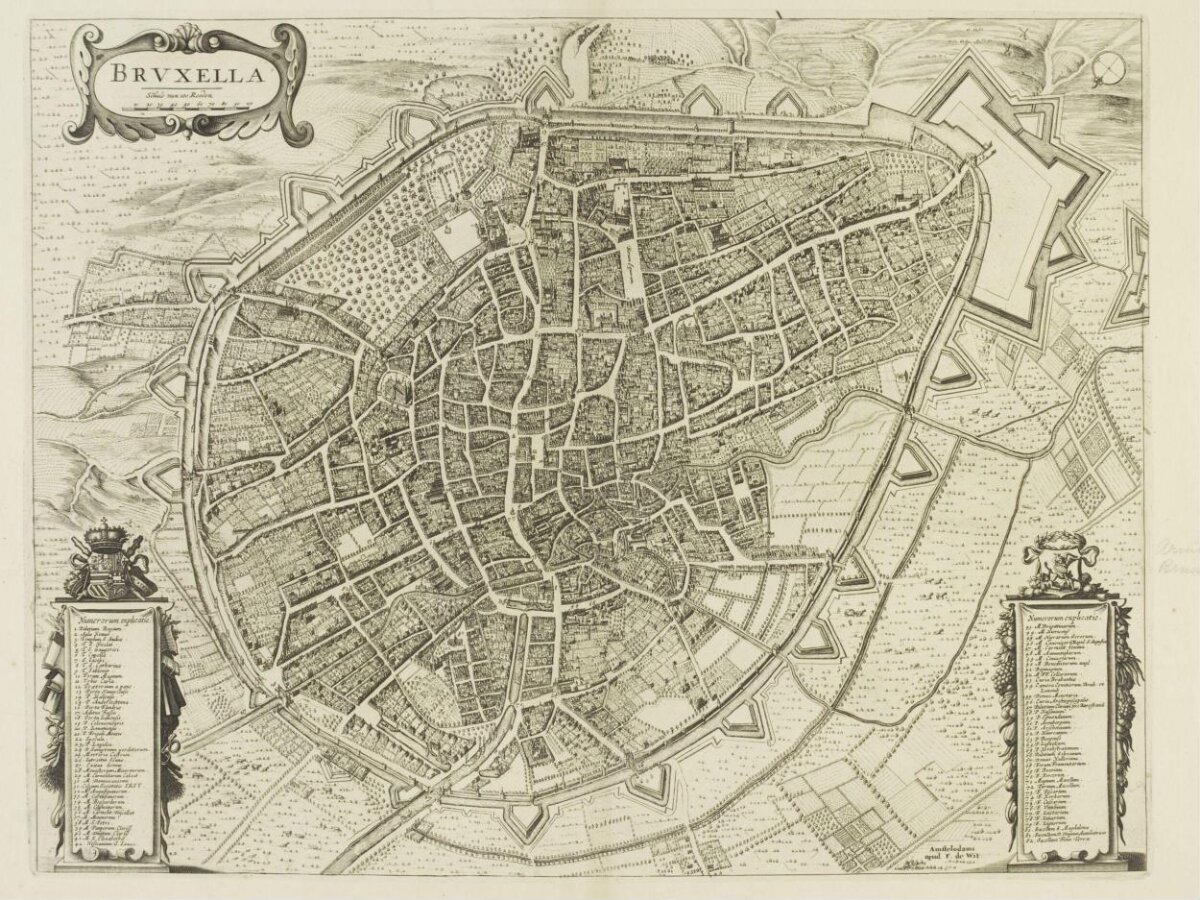 Antique Map of Brussels