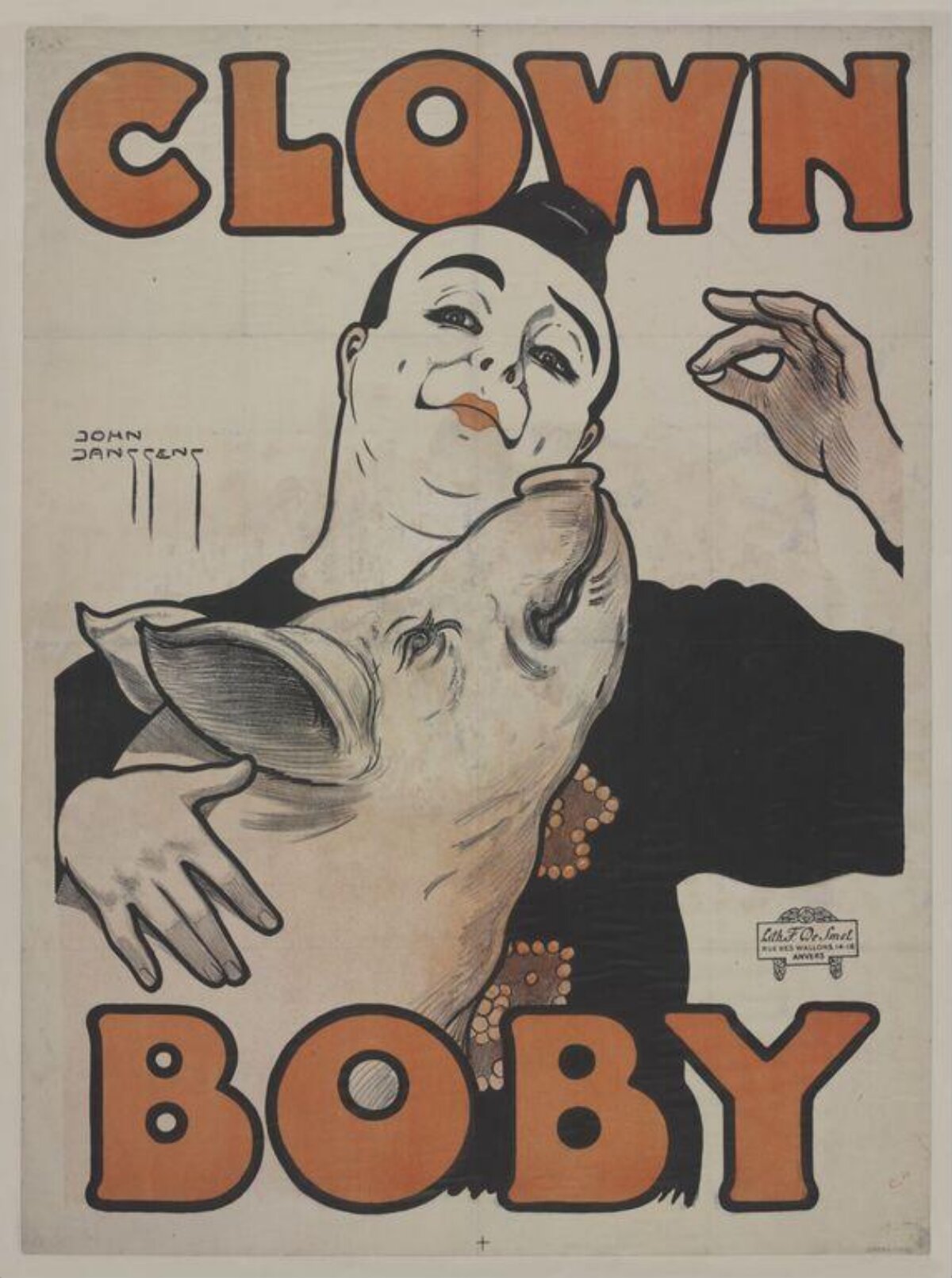 Vintage Clown Bobby Circus Poster