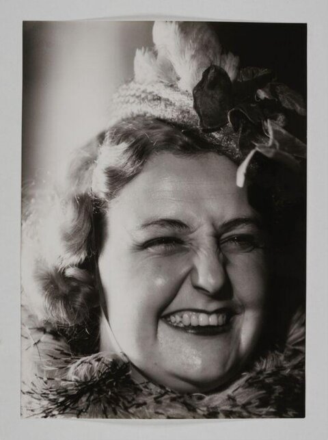 Vintage Portrait of Smiling Woman