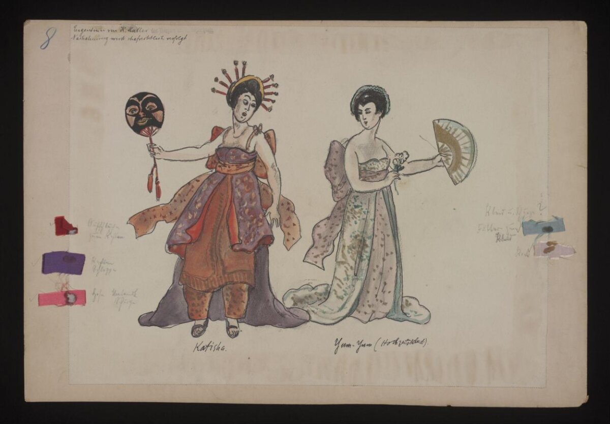 Katisha and Yum-Yum Costume Design Sketch