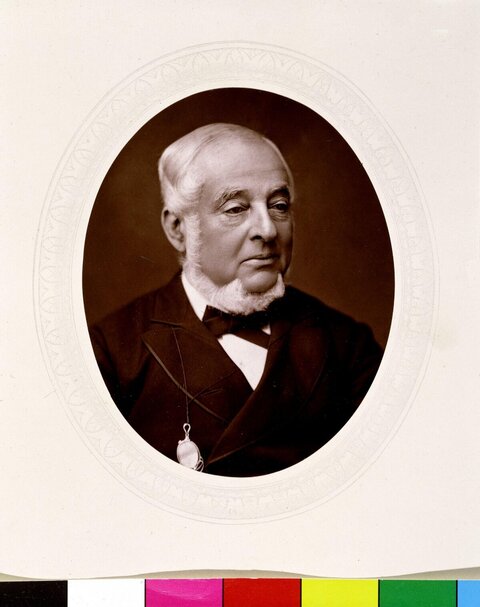 Oval Portrait of Elderly Victorian Gentleman