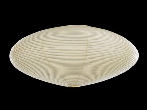 Rice Paper Oval Ceiling Lamp