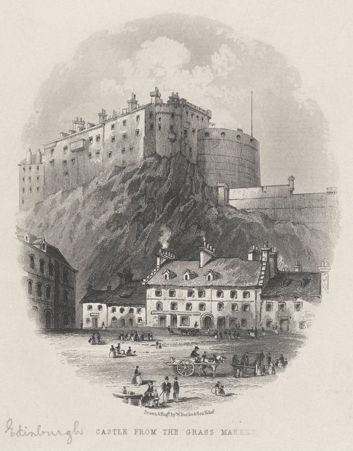 Edinburgh Castle from Grass Market