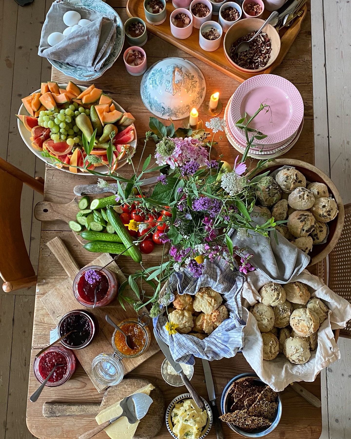 Rustic Homemade Brunch Spread