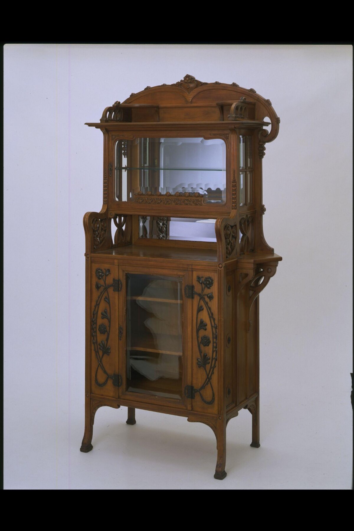 Carved Antique Wooden Display Cabinet