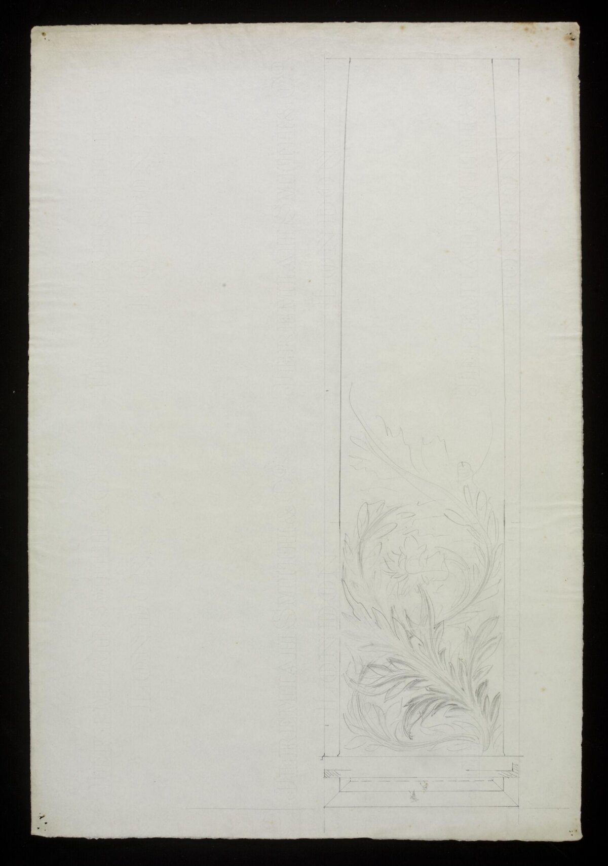 Pencil Sketch of Decorative Panel Design