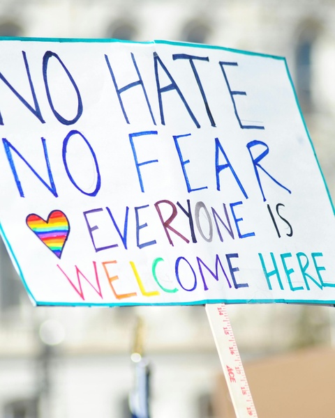 LGBTQ Inclusive Welcome Sign