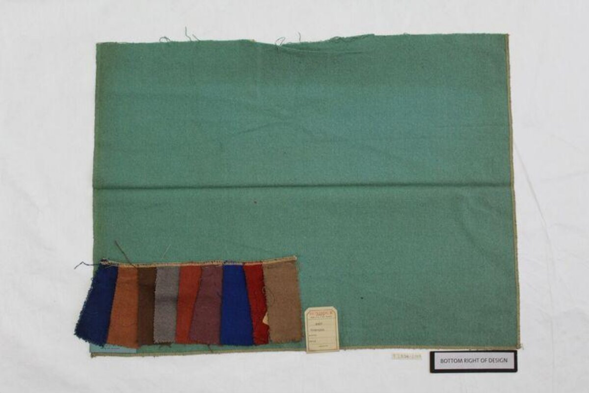 Vintage Fabric Color Swatch Card