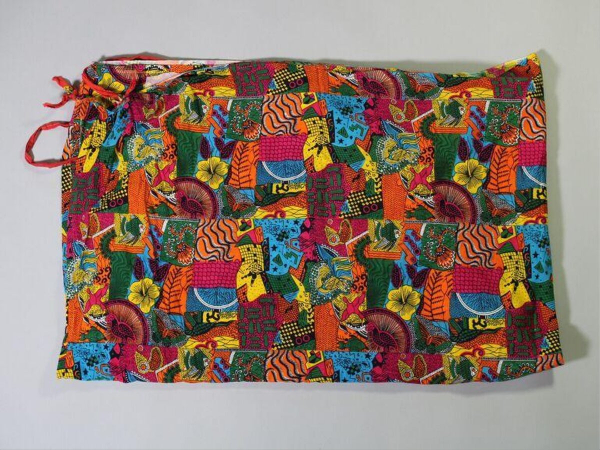 Colorful Patchwork Wrap Skirt