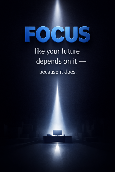 Focus Motivational Quote Poster