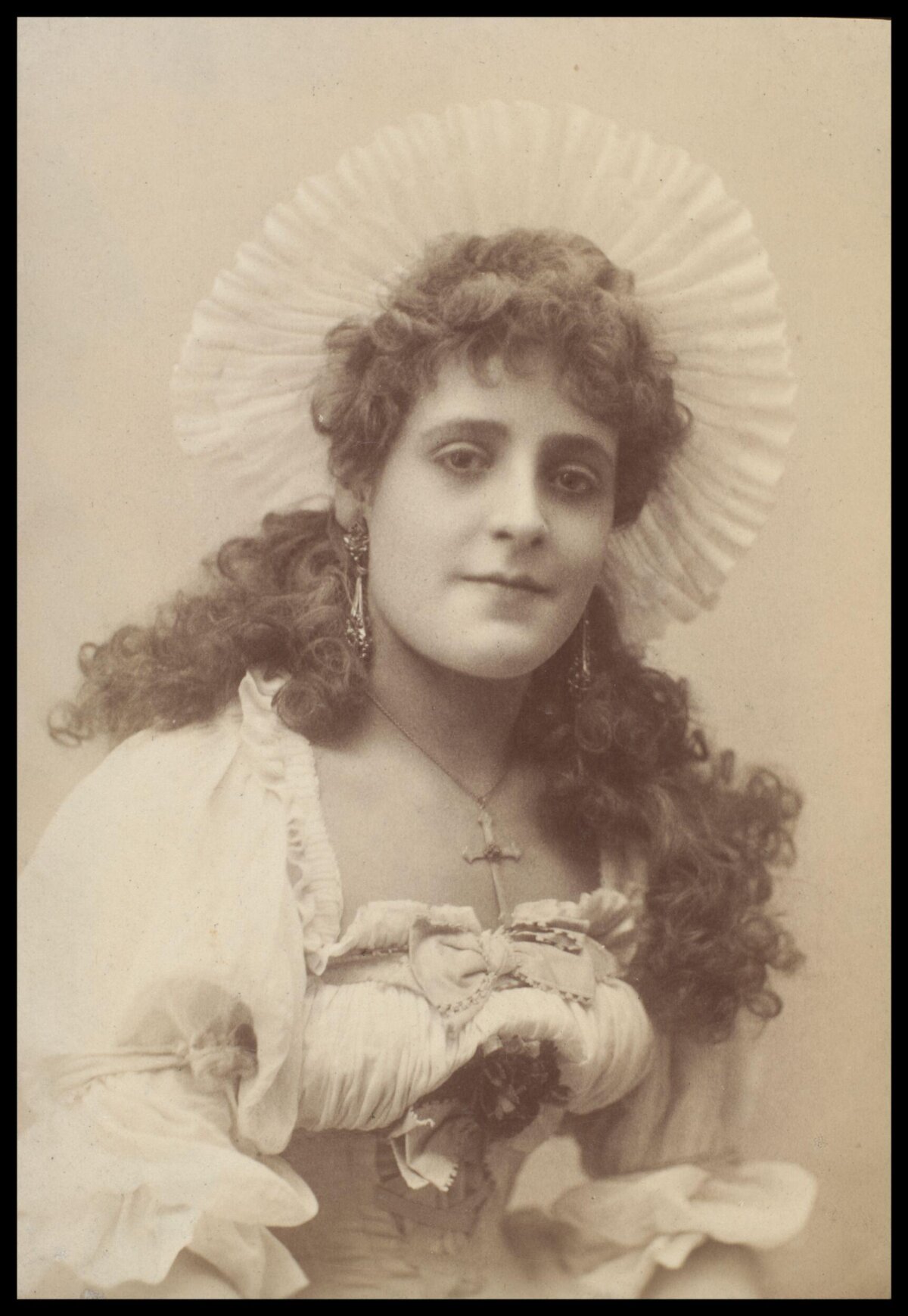 Vintage Sepia Portrait of Victorian Woman